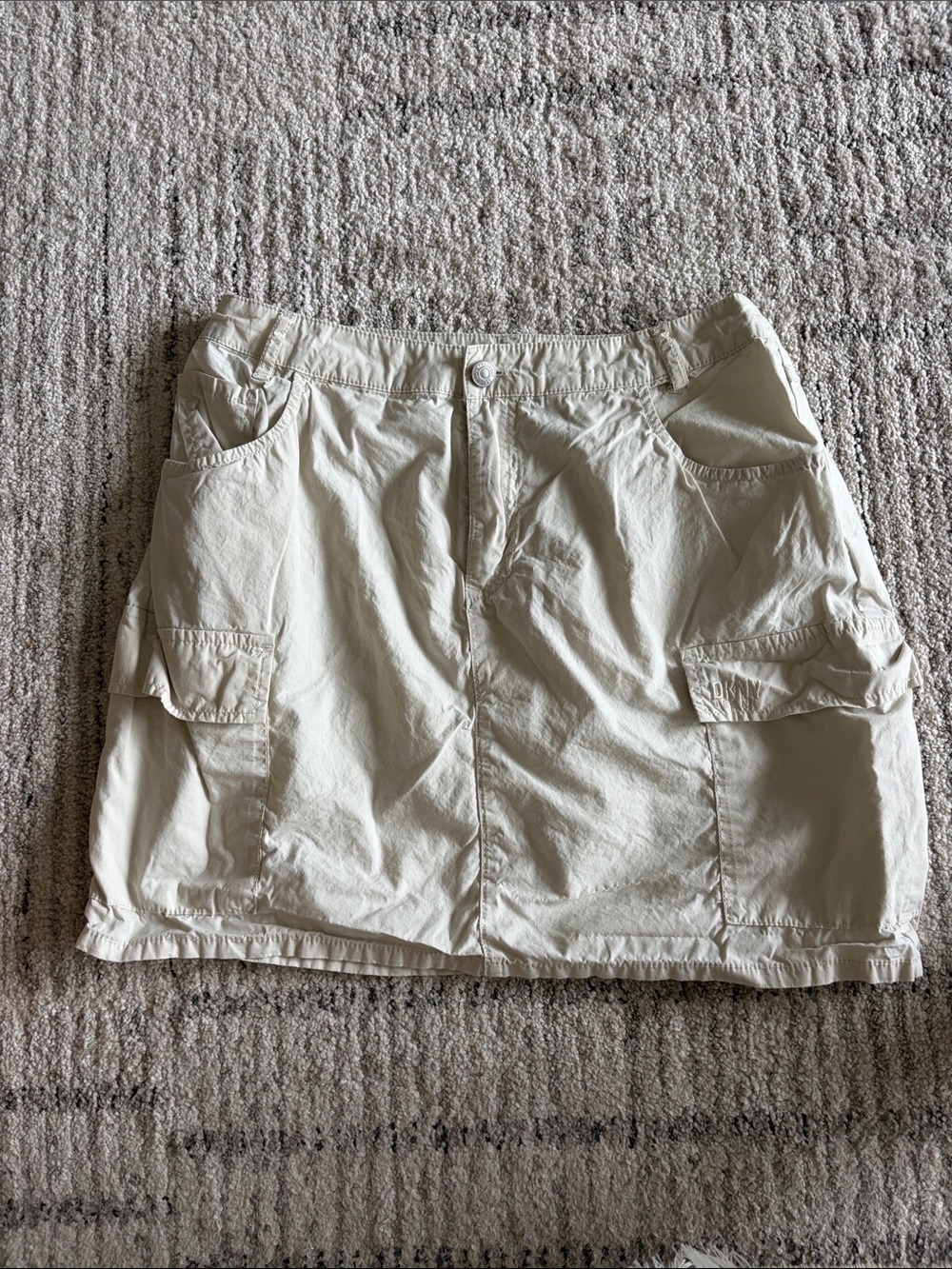 DKNY Off-White Utility Cargo Skirt